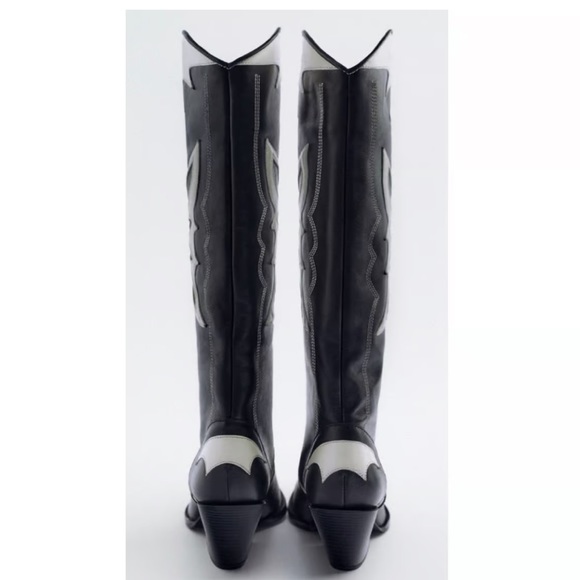 Zara Cowboys boots Leather size 40/9US - Picture 14 of 15